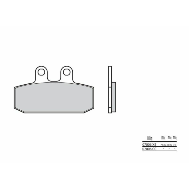 Organic Brake Pads Brembo 07006