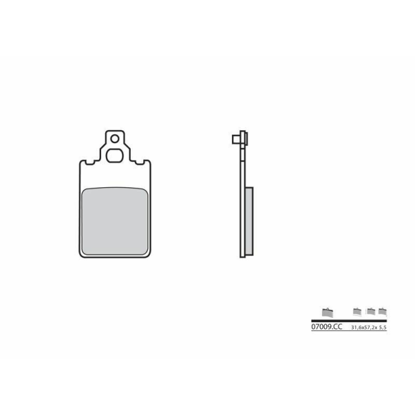 Organic Brake Pads Brembo 07009