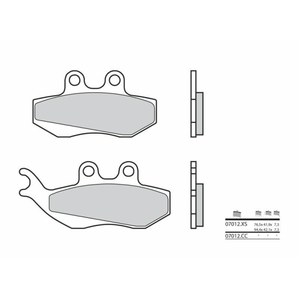 Organic Brake Pads Brembo 07012