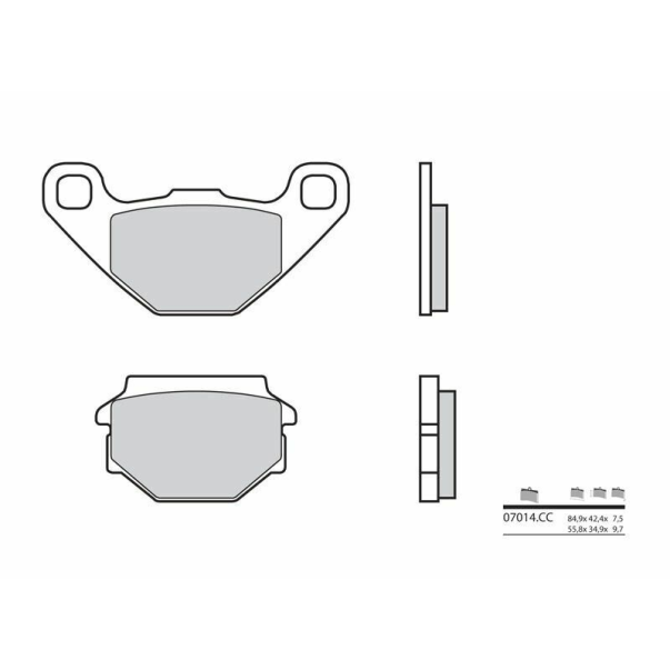 Plaquettes de Frein Organiques Brembo...