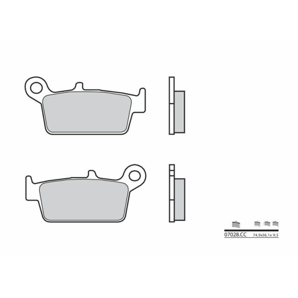Plaquettes de Frein Organiques Brembo...