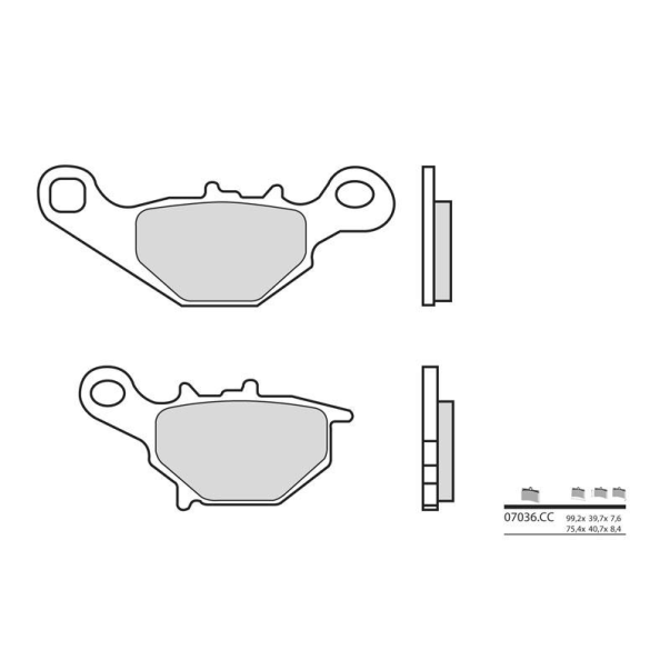 Pastilhas de Travão Orgânica Brembo...