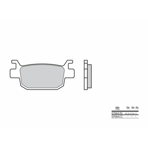 Sintered Brake Pads Brembo 07064Xs