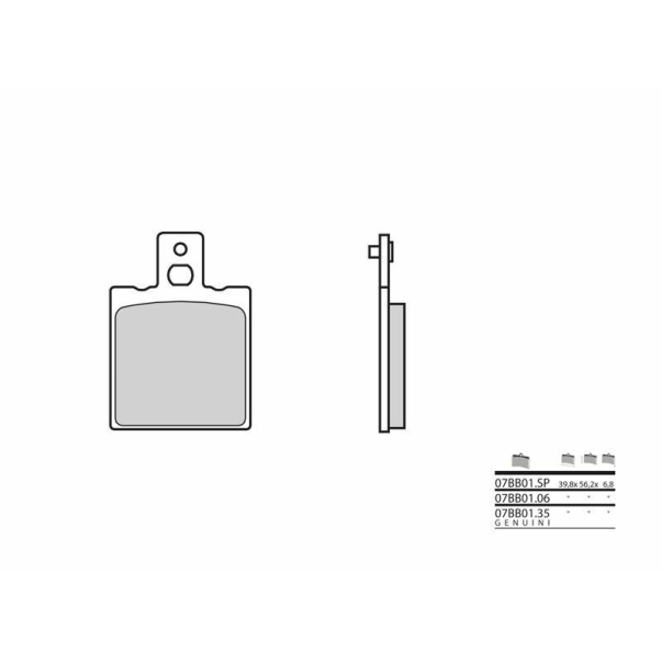 Sintered Brake Pads Brembo 07Bb01Sp