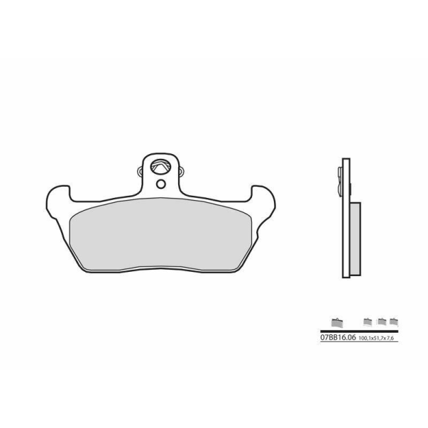 Organic Brake Pads Brembo 07Bb1606