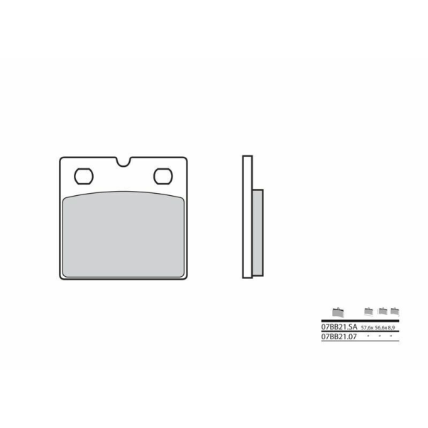 Organic Brake Pads Brembo 07Bb2107