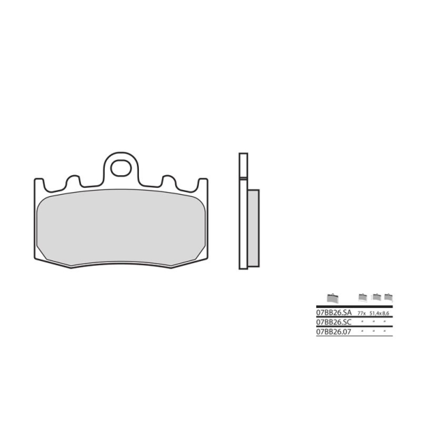 Plaquettes de Frein Fritté Brembo...