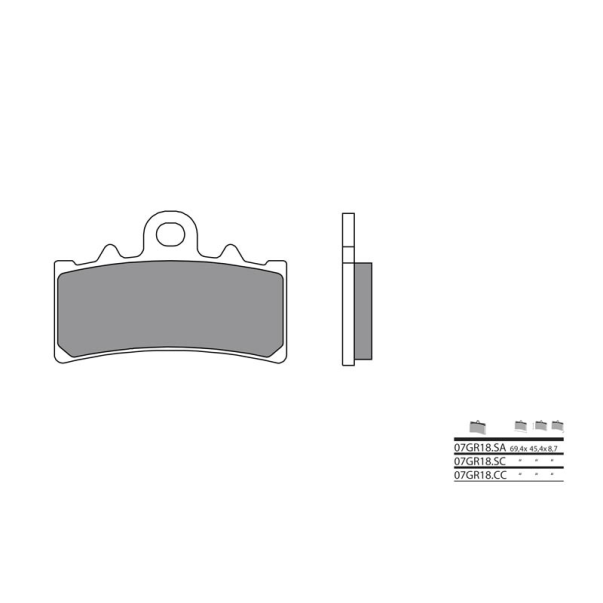 Plaquettes de Frein Fritté Brembo...