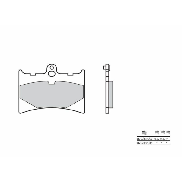 Organic Brake Pads Brembo 07Gr5605