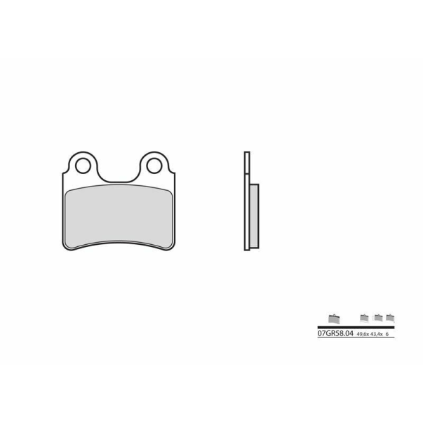 Organic Brake Pads Brembo 07Gr5804