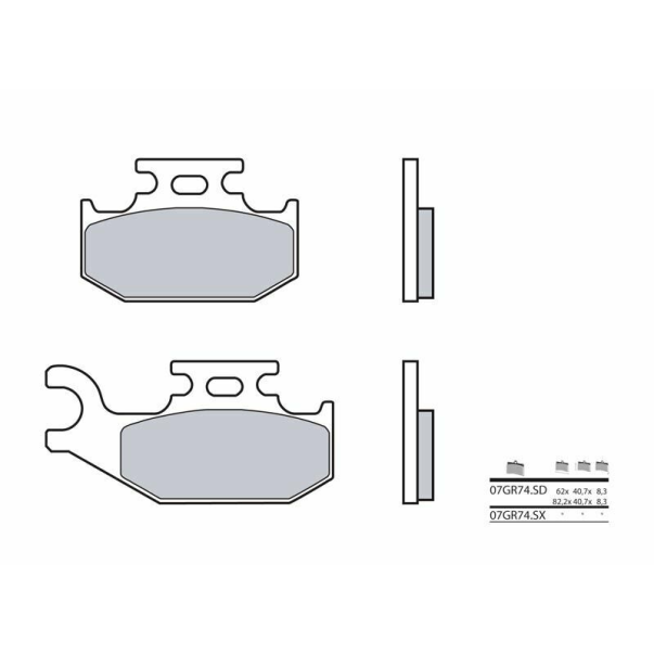 Rear Brake Pads Sintered Brembo...