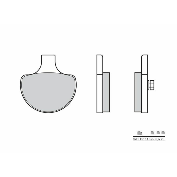 Organic Brake Pads Brembo 07Hd0614
