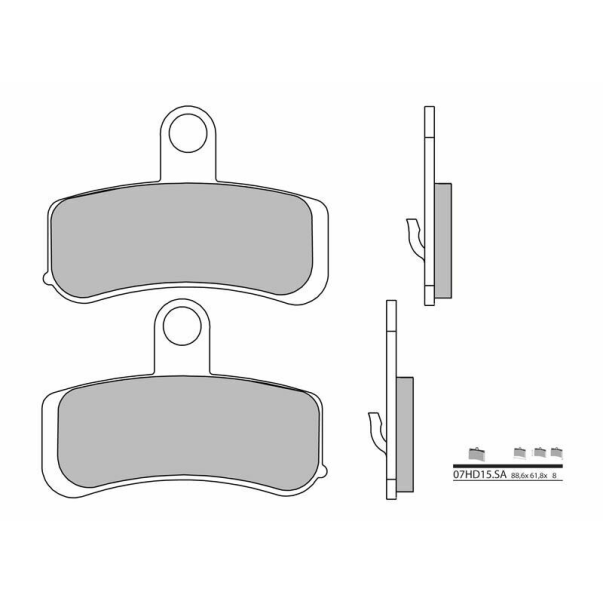 Sintered Brake Pads Brembo 07Hd15Sa