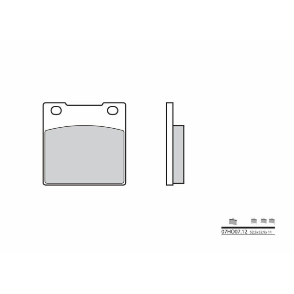 Organic Brake Pads Brembo 07Ho0712