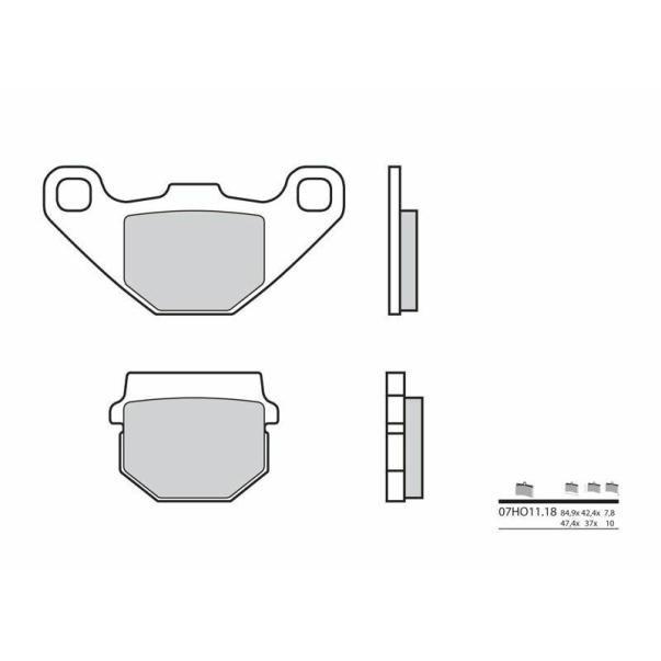 Organic Brake Pads Brembo 07Ho1118