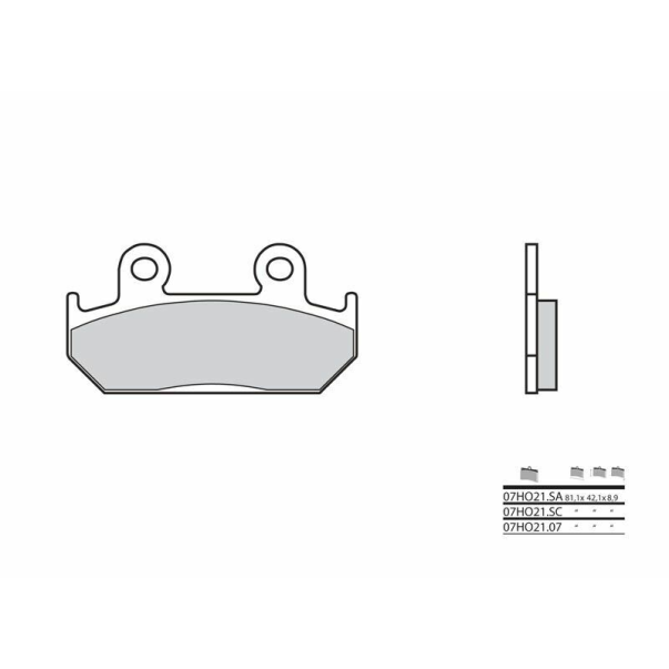 Sintered Brake Pads Brembo 07Ho21Sa