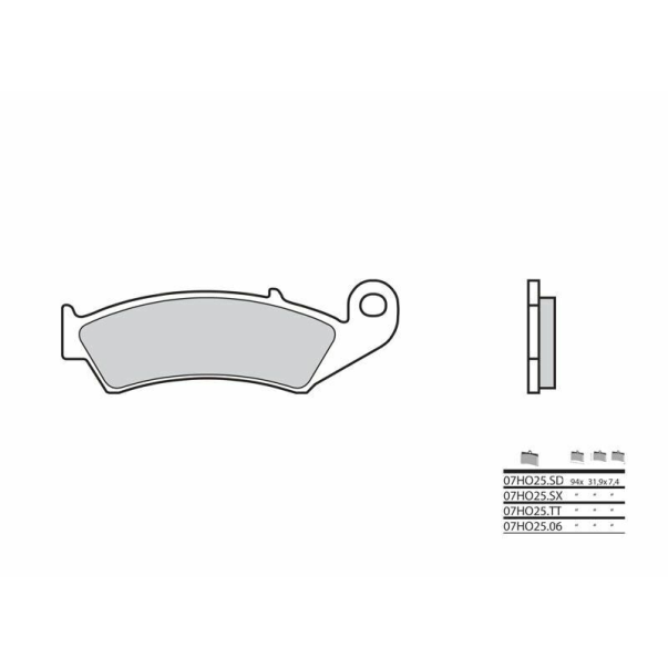 Organic Brake Pads Brembo 07Ho2506