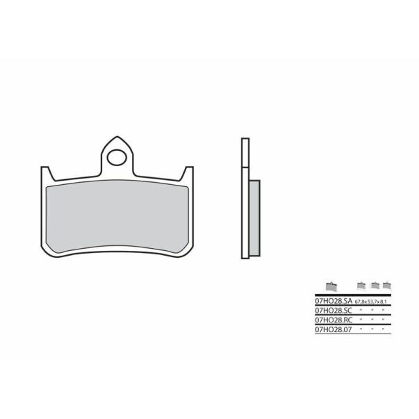 Plaquettes de Frein Organiques Brembo...
