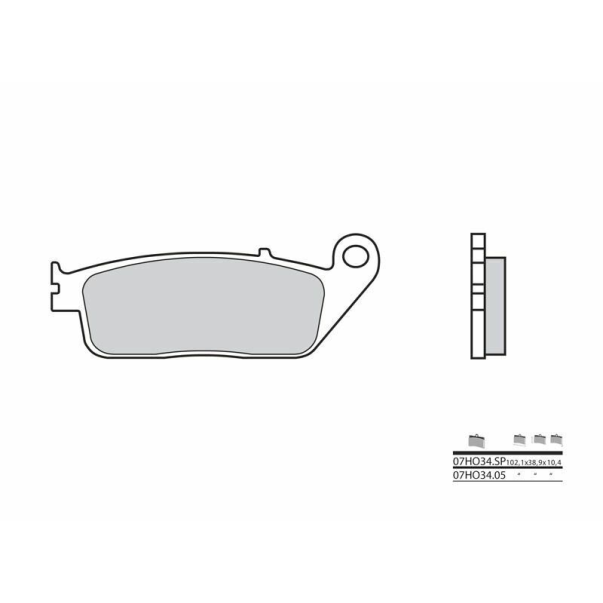 Organic Brake Pads Brembo 07Ho3405