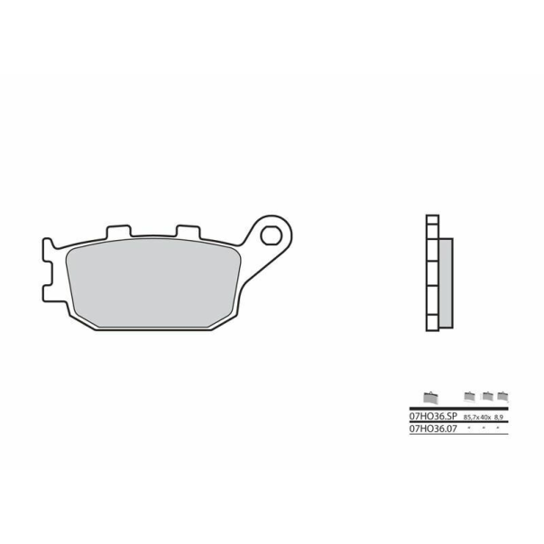 Pastilhas Travão Brembo 07HO36SP