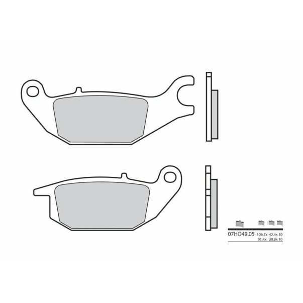 Organic Brake Pads Brembo 07Ho4905