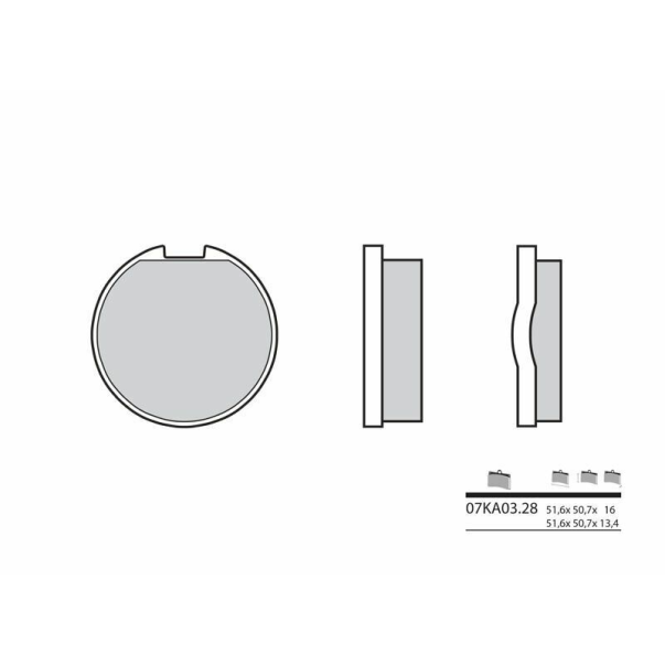 Organic Brake Pads Brembo 07Ka0328