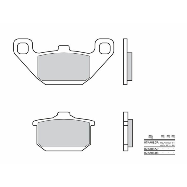 Plaquettes de Frein Organiques Brembo...