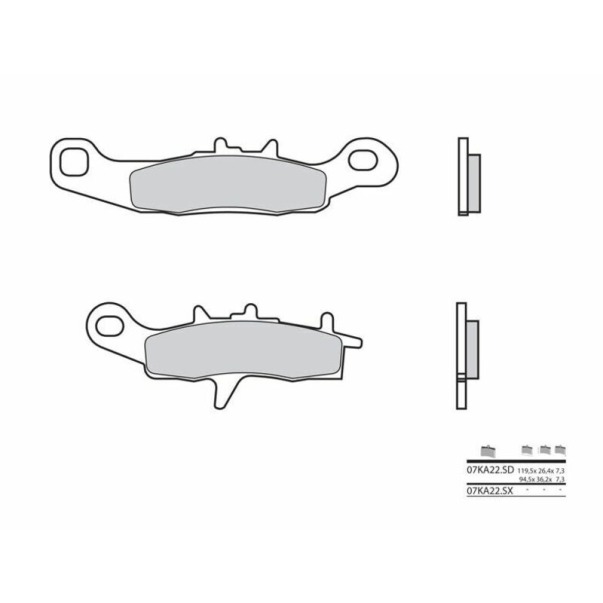 Sintered Brake Pads Brembo 07Ka22Sd
