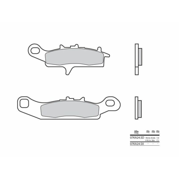Sintered Brake Pads Brembo 07Ka24Sd