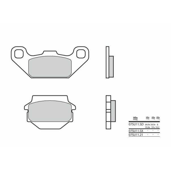 Organic Brake Pads Brembo 07Su1121