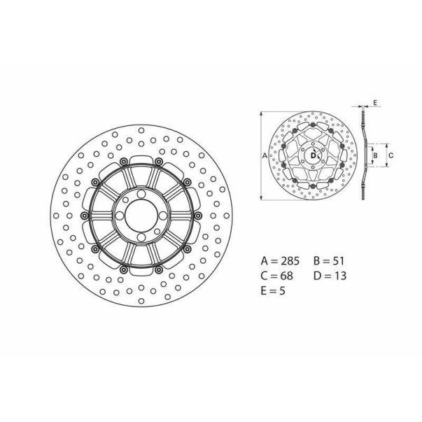 Disco Travão Brembo 68B407D3