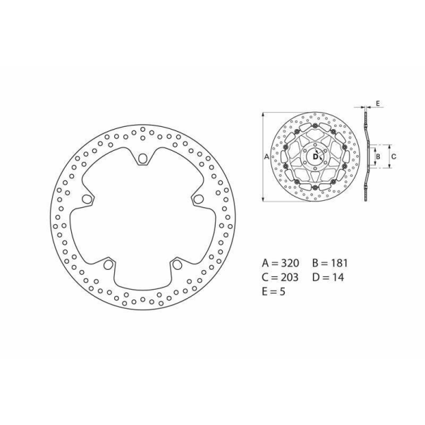 Disco Freno Brembo Fijo Oro - 68B407D7