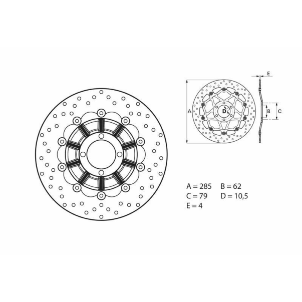 Floating Brake Disc Brembo 78B40816