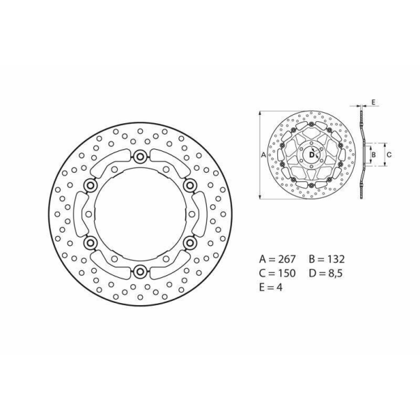 Disque Frein Flottant Brembo 78B40818