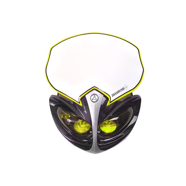 Farol Acerbis Diamond Chromy Amarelo