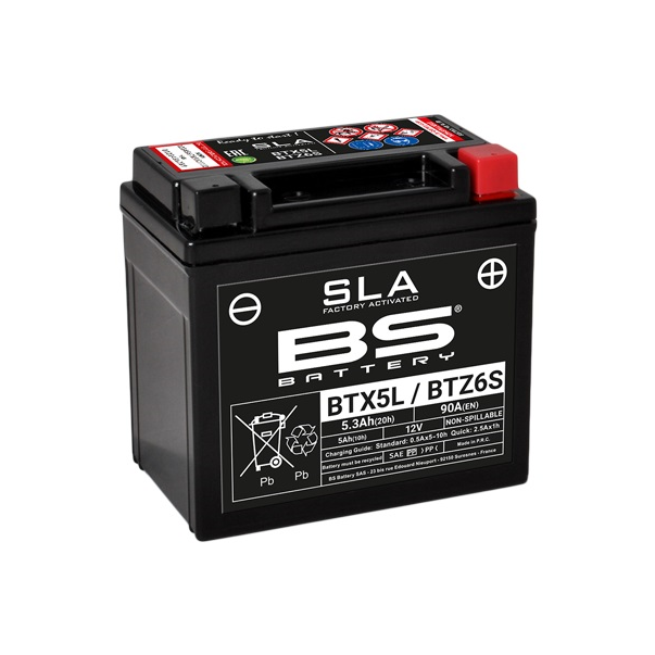 Bateria BS SLA BTX5L/BTZ6S