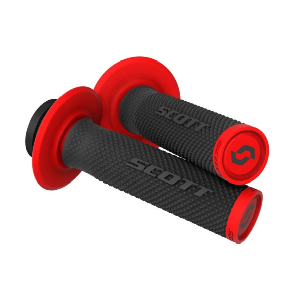 Poignées Scott SX II Lock On Negro/Rouge
