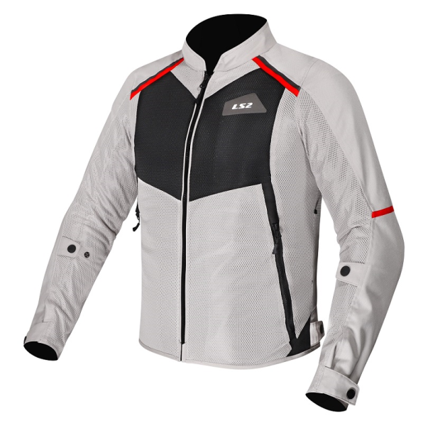 Chaqueta LS2 Breeze Gris/Negro/Rojo