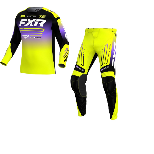 Set FXR MX26 Clutch Hivis/Black/Purple