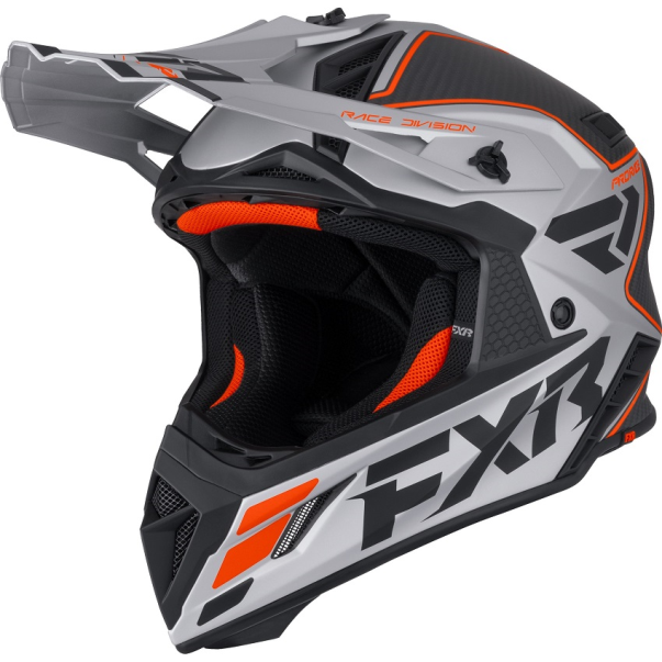 Casco FXR Helium Carbon MX Orange/Silver