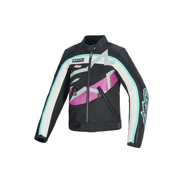 Idles Jacket - Black Off White Purple