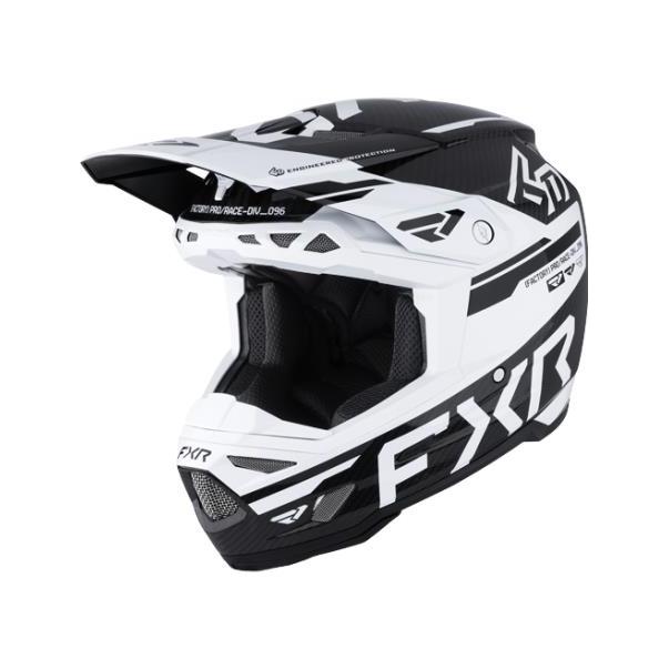 Casco FXR 6D ATR-3 FIM White/Black