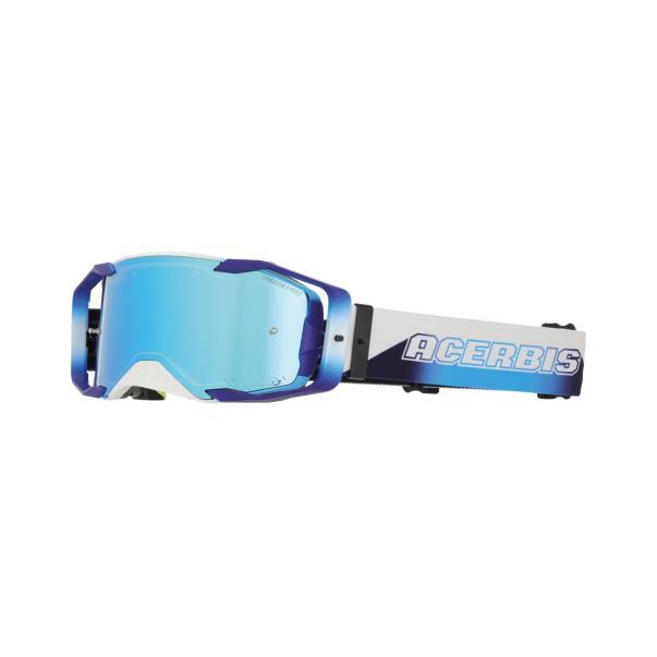Masque Acerbis Vortex Miroir Blanc/Bleu