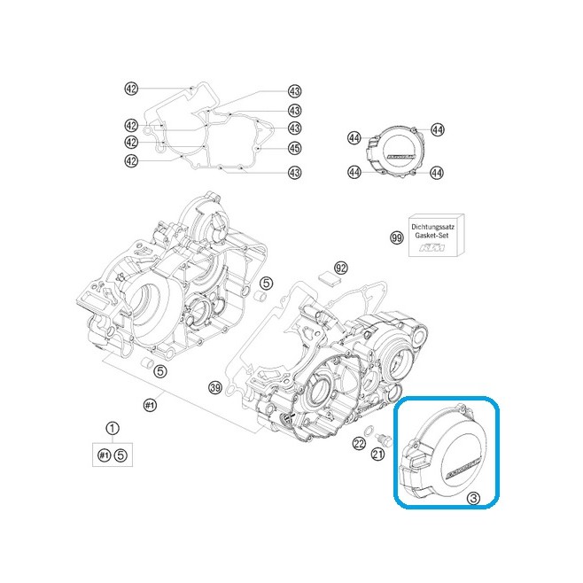 Tapa Encendido KTM EXC/SX 125/200 01-12