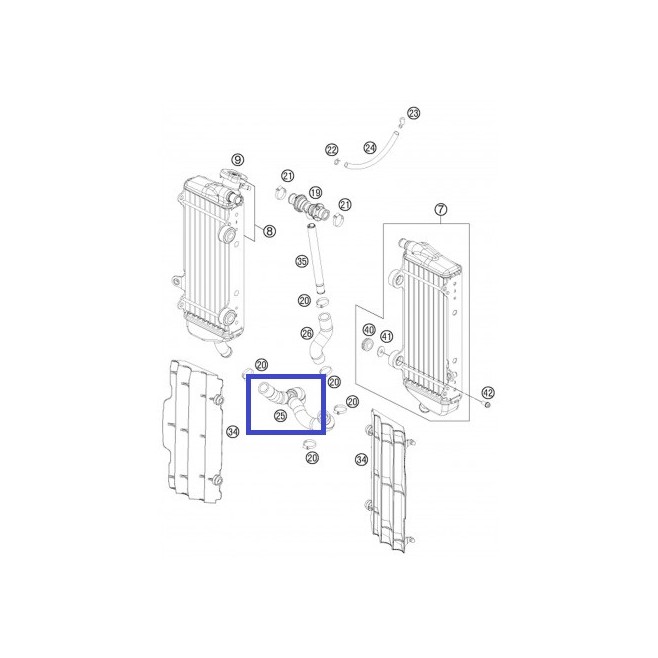 Manguito Inferior Radiador 4T + Conector