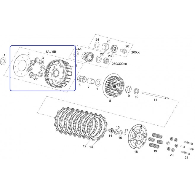 Cto Corona Embrague Enduro EC 250-300