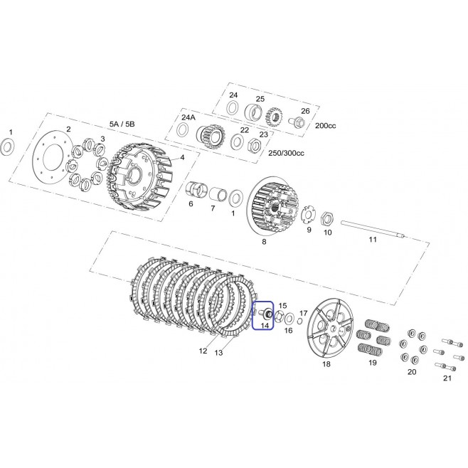 Clutch Pin Gas Gas EC 250