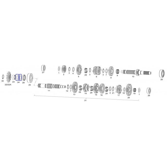 Torique Pignon Attache 25 X 2