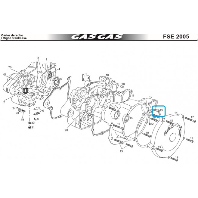Clutch Disc Cover Gasket Gas Gas FSE...