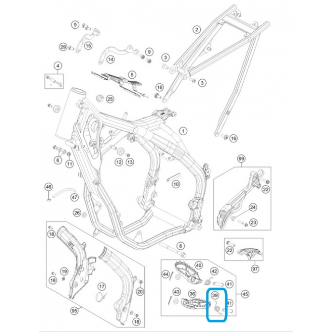 Left Stribo Spring Ktm Sx/Sx-F 2016